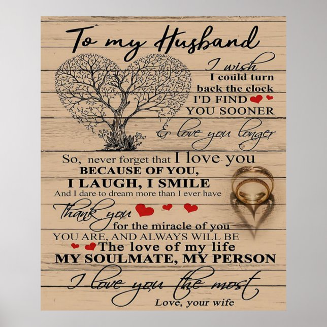 Kostenvoranschlag für Liebe von Ehemann | Niedlich Poster (Vorne)