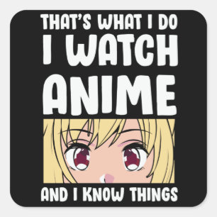 Kostenvoranschlag   I Watch Anime Quadratischer Aufkleber