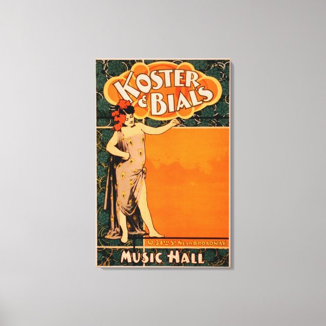 Koster & Bials Musikhalle in der Nähe des Broadway Leinwanddruck (Vorderseite)