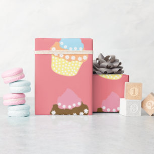 Köstlich dekorierte Geburtstagskuchen Geschenkpapier