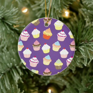 Köstlich dekorierte Geburtstagskuchen Keramik Ornament
