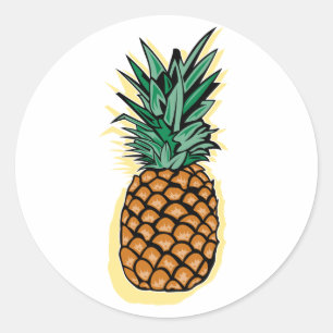 Köstliche Ananas Runder Aufkleber