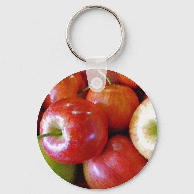 Köstliche Äpfel Schlüsselanhänger (Vorderseite)