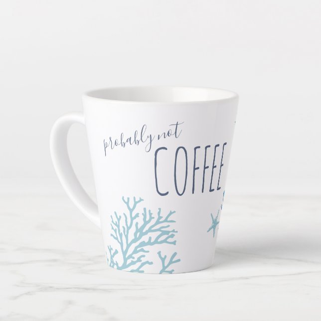 Köstliche Blaumeerkoralle und Octopus Wasserfarbe Milchtasse (Linke Ecke)