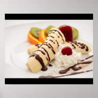 Köstliche Creme und Banana-Dessert