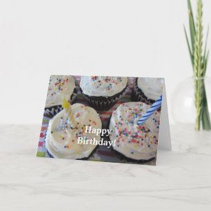 Köstliche Cupcakes zum Geburtstag Karte