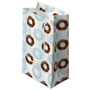 Köstliche Donuts Blaue Streifen Muster Geschenktas Kleine Geschenktüte