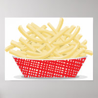 Köstliche französische Fries Retro Fast Food