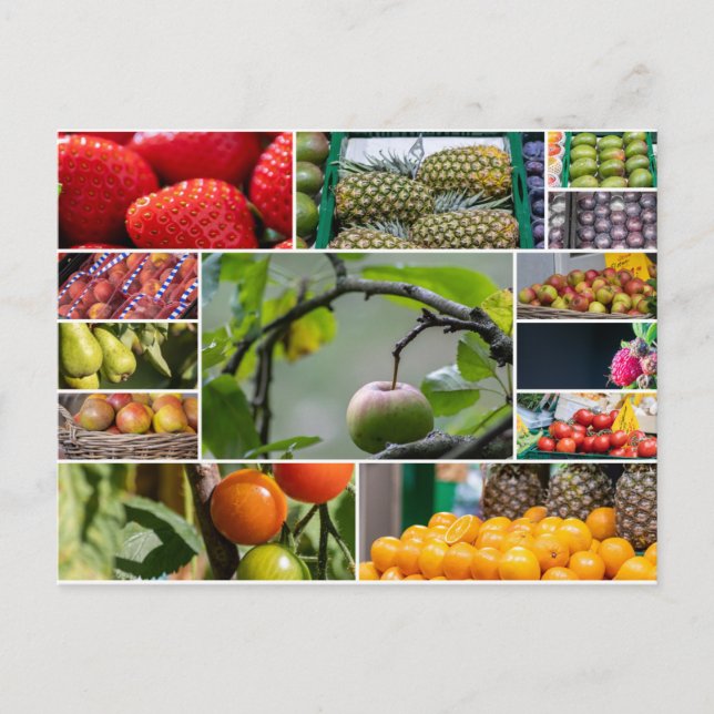 Köstliche fruchtige Gruß nicht nur für Vegetarier Postkarte (Vorderseite)