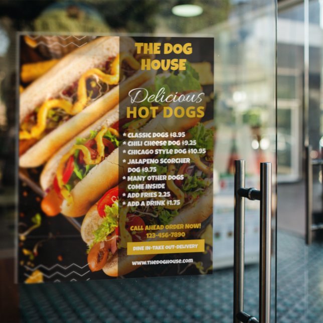 Köstliche Hotdogs Restaurant Kleine Tür anpassen Poster (Von Creator hochgeladen)