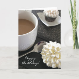 Köstliche kleine Kuchen und Kaffee Karte