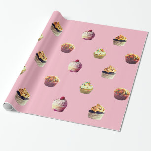 Köstliche Kuchen-glattes Packpapier, rosa Geschenkpapier