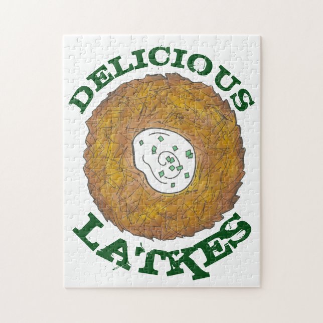 Köstliche Latkes Potato Pancakes Hanukkah Küche (Vertikal)