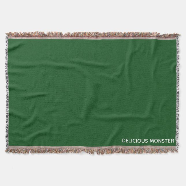 Köstliche Monster-grüne Farbe Decke (Vorderseite)