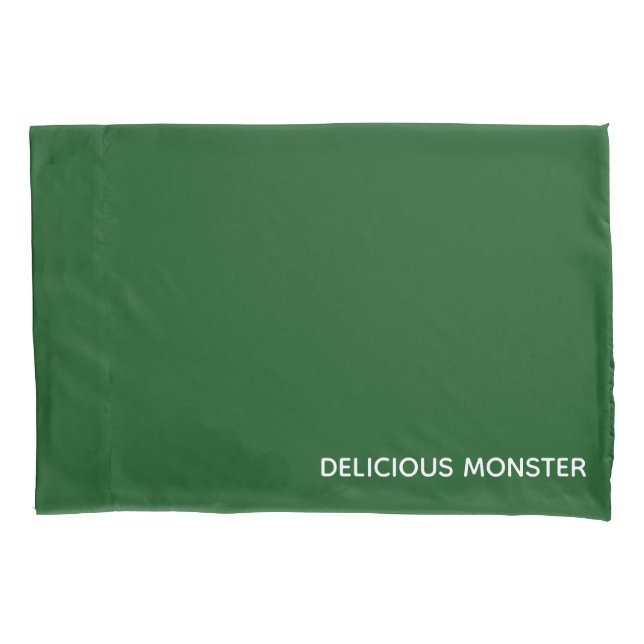 Köstliche Monster-grüne Farbe Kissenbezug (Vorderseite)