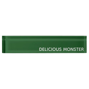 Köstliche Monster-grüne Farbe Namensplakette