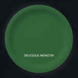 Köstliche Monster-grüne Farbe Pappteller<br><div class="desc">Köstliche Monster-grüne Farbe</div>