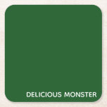 Köstliche Monster-grüne Farbe Rechteckiger Pappuntersetzer<br><div class="desc">Köstliche Monster-grüne Farbe</div>