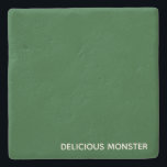 Köstliche Monster-grüne Farbe Steinuntersetzer<br><div class="desc">Köstliche Monster-grüne Farbe</div>