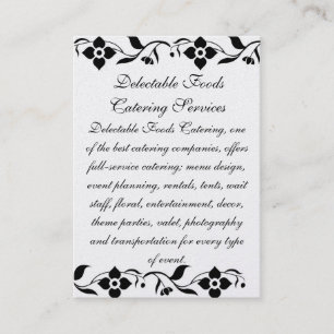 Köstliche Nahrungsmittel Visitenkarte