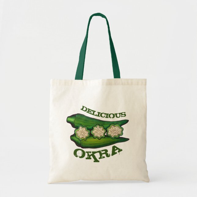 Köstliche Okra Pods Südliche Küche Tragetasche (Vorne)
