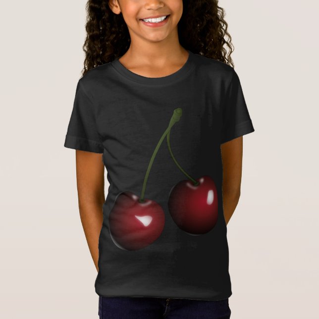 Köstliche Pair Cherries Fruchtsnack T-Shirt (Vorderseite)