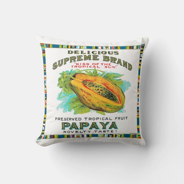 Köstliche Papaya-Reserven Kissen (Vorderseite)