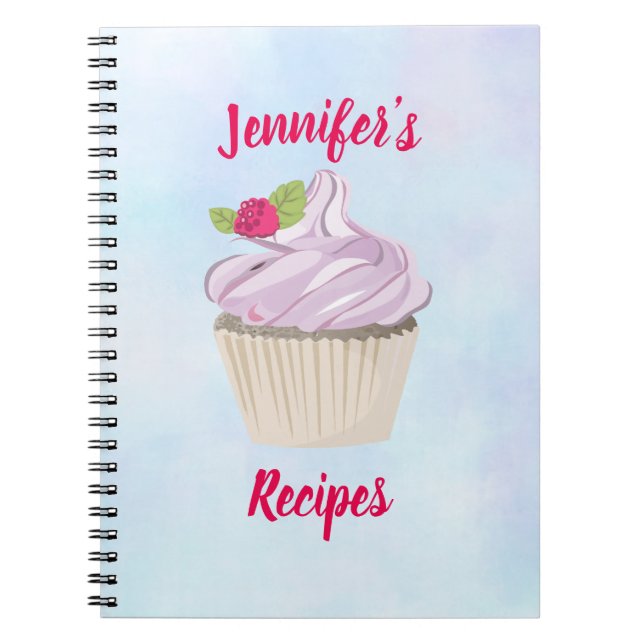Köstliche rosa Cupcake Berry oben Notizblock (Vorderseite)