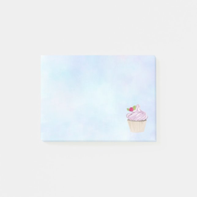 Köstliche rosa Cupcake Berry oben Post-it Klebezettel (Vorderseite)