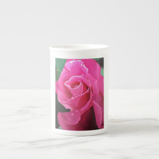 Köstliche rosa Rosen-Knochen-China-Tasse Prozellantasse