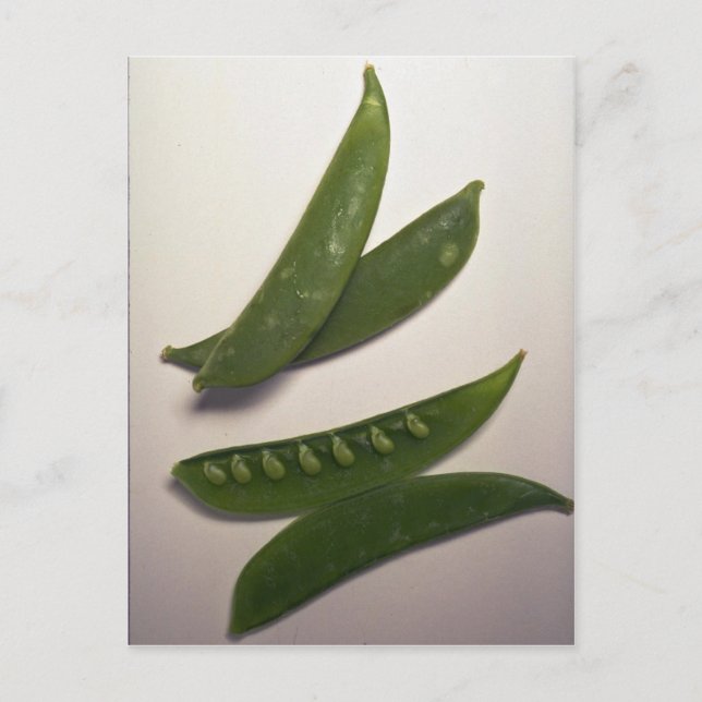 Köstliche Schneeerbsen Postkarte (Vorderseite)