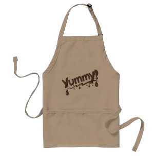 Köstliche Schokolade treiben Textdesign "Yummy" Schürze