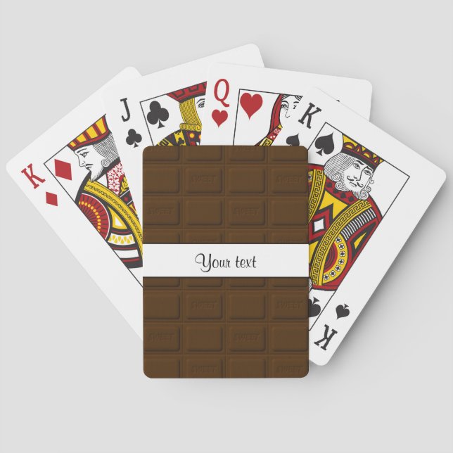 Köstliche Schokoladen-Quadrate Spielkarten (Rückseite)