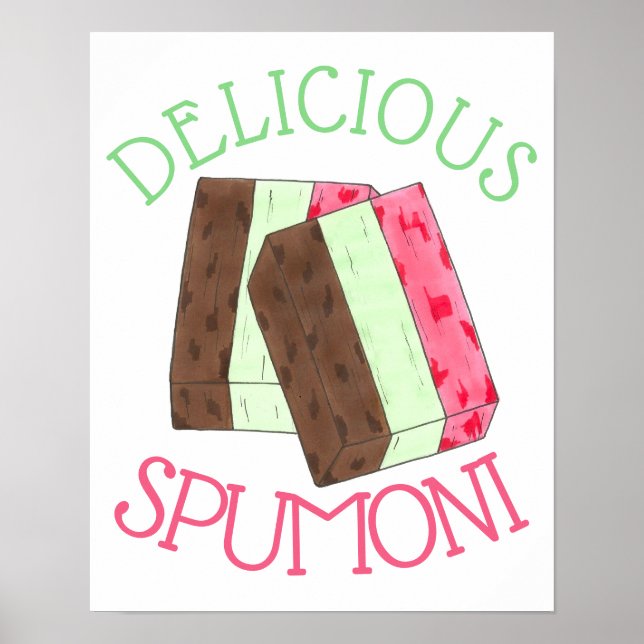 Köstliche Spumoni Italienisch Gelato Ice Creme Spu Poster (Vorne)