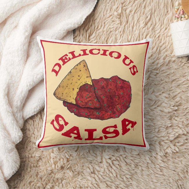 Köstliche Tomato Salsa Illustration Küche Dekorati Kissen (Decke)