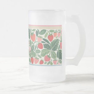 Köstliche WasserfarbenErdbeeren Mattglas Bierglas