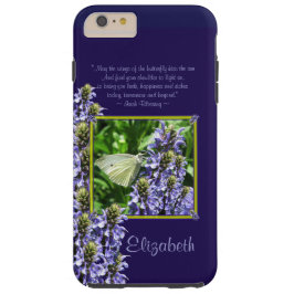 Köstliche weiße Schmetterlings-Garten-Gewohnheit Tough iPhone 6 Plus Hülle