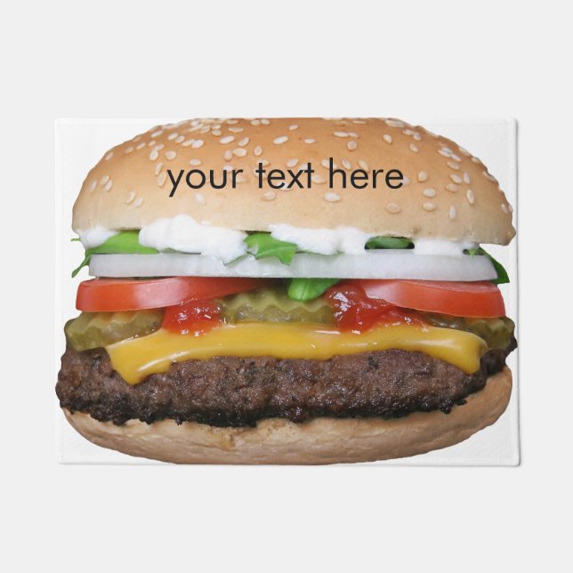 köstlicher Cheeseburger mit Fußmatte (Vorderseite)