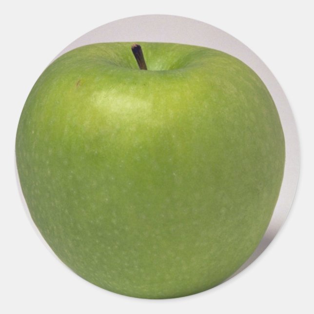Köstlicher grüner Apfel Runder Aufkleber (Vorderseite)
