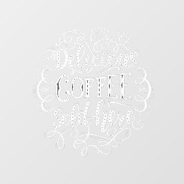 Köstlicher Kaffee hier verkauft Fensteraufkleber