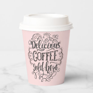 Köstlicher Kaffee hier verkauft   Hinzufügen des L Pappbecher