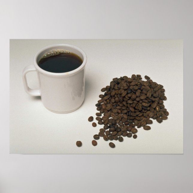Köstlicher Kaffee und Bohnen Poster (Vorne)