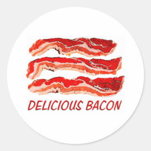 Köstliches Bacon Runder Aufkleber