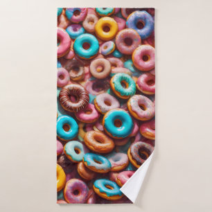 Köstliches Donut-Muster Badehandtuch