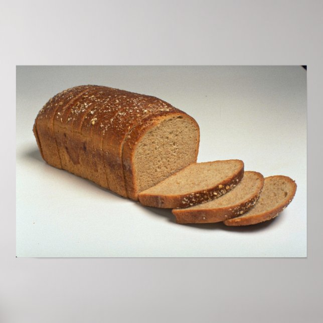 Köstliches geschnittenes Weizenbrot Poster (Vorne)