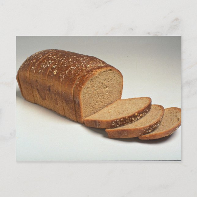Köstliches geschnittenes Weizenbrot Postkarte (Vorderseite)