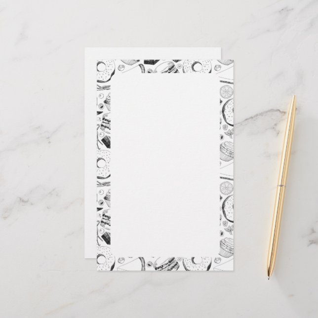 Köstliches Muster Briefpapier (Vorderseite/Rückseite Beispiel)