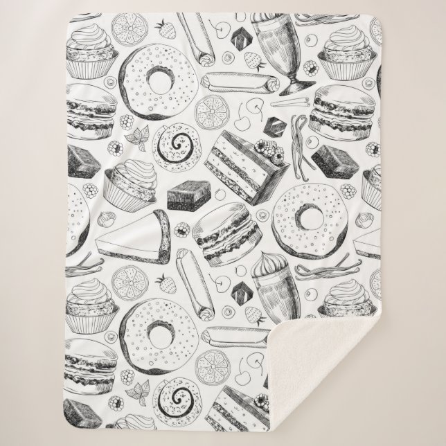 Köstliches Muster Sherpadecke (Vorderseite)