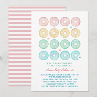 Köstliches Schaumgummiring-Geburtstags-Party Einladung