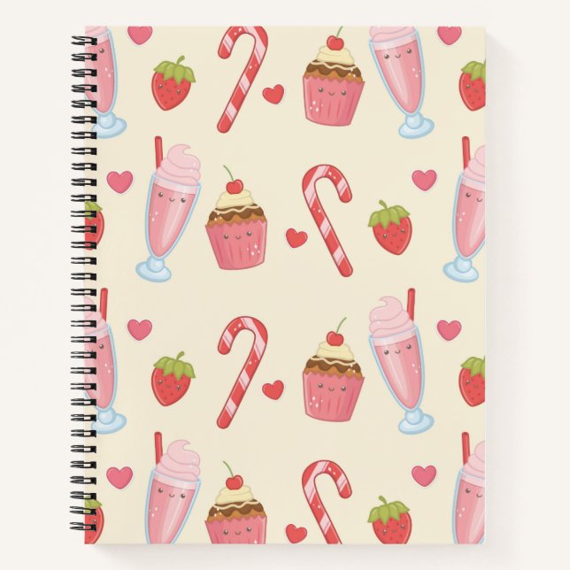 Köstliches & Sweet Kawaii Spiral Notebook Notizbuch (Vorderseite)